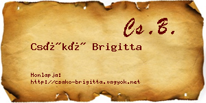 Csákó Brigitta névjegykártya