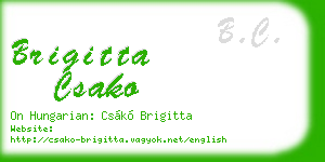 brigitta csako business card