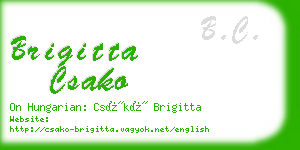 brigitta csako business card